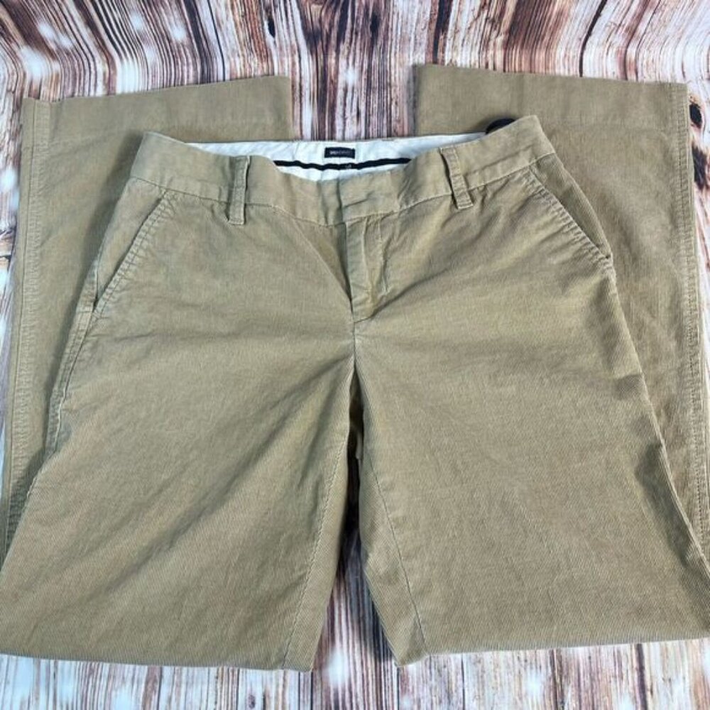 Vintage GAP Y2K Size 6 Tan Boot Cut Flare Low Rise Stretch Corduroy Pants 30x30 - Picture 3 of 15